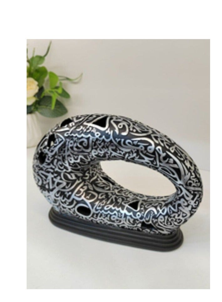 بخور بخور برنر مبخرہ عود برنر میوزیم آف دی فیوچر سلور، بلیک کلر - Image 1